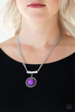 Load image into Gallery viewer, Gypsy Gulf- Purple and Silver Necklace- Paparazzi Accessories