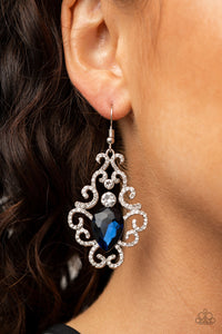 Happily Ever AFTERGLOW- Blue and Silver Earrings- Paparazzi Accessories