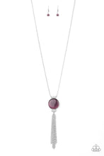 Load image into Gallery viewer, As Happy As Can BEAM- Purple and Silver Necklace- Paparazzi Accessories