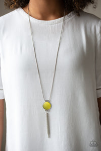 Happy As Can BEAM- Yellow and Silver Necklace- Paparazzi Accessories