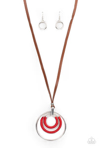 Hypnotic Happenings- Red and Silver Necklace- Paparazzi Accessories