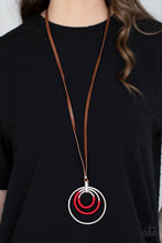 Load image into Gallery viewer, Hypnotic Happenings- Red and Silver Necklace- Paparazzi Accessories