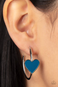 Kiss Up- Blue and Silver Earrings- Paparazzi Accessories