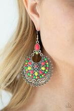 Load image into Gallery viewer, Laguna Leisure- Multicolored Silver Earrings- Paparazzi Accessories