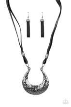 Load image into Gallery viewer, Majorly Moonstruck- Black and Gunmetal Necklace- Paparazzi Accessories
