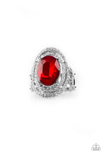 Load image into Gallery viewer, Making History- Red and Silver Ring- Paparazzi Accessories