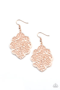 Meadow Mosaic- Rose Gold Earrings- Paparazzi Accessories