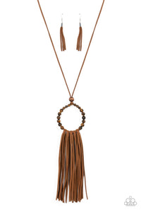 Nomaste Mama- Brown Necklace- Paparazzi Accessories