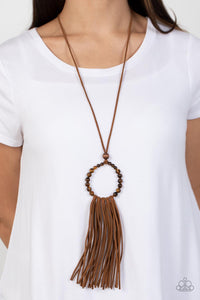 Nomaste Mama- Brown Necklace- Paparazzi Accessories