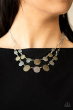 Load image into Gallery viewer, Pebble Me Pretty- Brass and Silver Necklace- Paparazzi Accessories