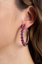 Load image into Gallery viewer, Photo Finish- Pink and Silver Earrings- Paparazzi Accessories