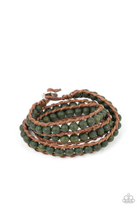 Pine Paradise- Green and Brown Bracelet- Paparazzi Accessories