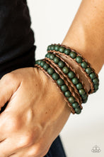 Load image into Gallery viewer, Pine Paradise- Green and Brown Bracelet- Paparazzi Accessories