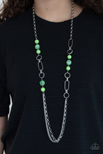 Load image into Gallery viewer, POP-ular Opinion- Green and Silver Necklace- Paparazzi Accessories