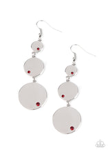 Load image into Gallery viewer, Poshly Polished- Red and Silver Earrings- Paparazzi Accessories