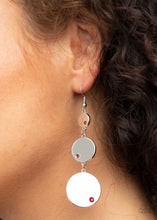 Load image into Gallery viewer, Poshly Polished- Red and Silver Earrings- Paparazzi Accessories