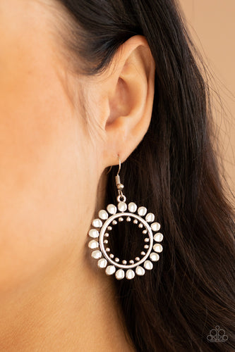 Radiating Radiance- Silver Earrings- Paparazzi Accessories