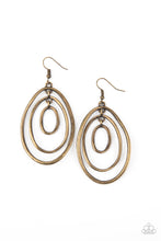 Load image into Gallery viewer, Retro Ruins- Brass Earrings- Paparazzi Accessories