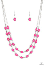 Load image into Gallery viewer, Sahara Safari- Pink and Silver Necklace- Paparazzi Accessories