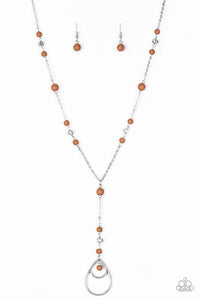 Sandstone Savannahs- Brown and Silver Necklace- Paparazzi Accessories