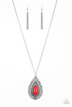 Load image into Gallery viewer, Sedona Solstice- Red and Silver Necklace- Paparazzi Accessories