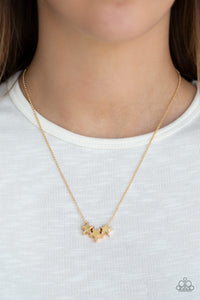 Shoot For The Stars- Gold Necklace- Paparazzi Accessories