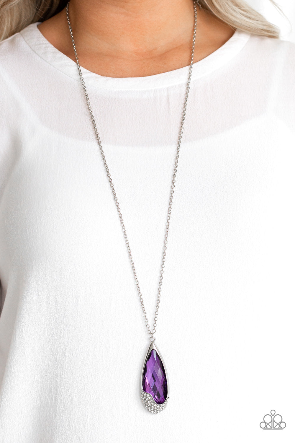 Spellbound- Purple and Silver Necklace- Paparazzi Accessories