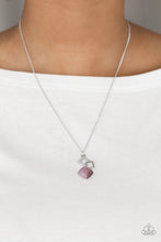 Load image into Gallery viewer, Stylishly Square- Purple and Silver Necklace- Paparazzi Accessories