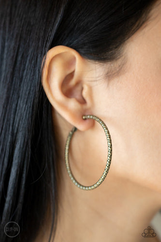Subtly Sassy- Brass Earrings- Paparazzi Accessories