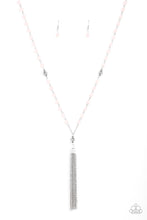 Load image into Gallery viewer, Tassel Takeover- Pink and Silver Necklace- Paparazzi Accessories