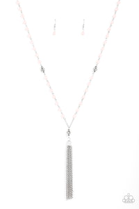 Tassel Takeover- Pink and Silver Necklace- Paparazzi Accessories