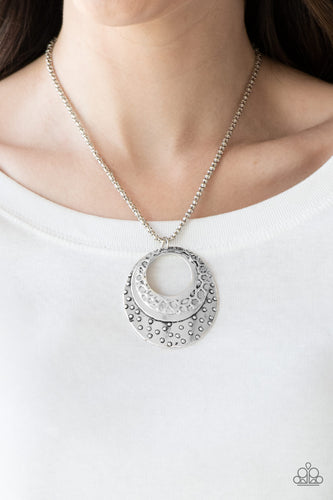 Texture Trio- Silver Necklace- Paparazzi Accessories