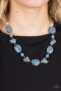 The Top TENACIOUS- Blue and Silver Necklace- Paparazzi Accessories