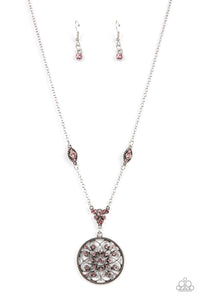 TIMELESS Traveler- Pink and Silver Necklace- Paparazzi Accessories