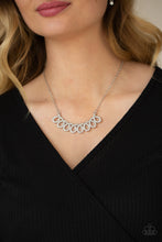 Load image into Gallery viewer, Timeless Trimmings- White and Silver Necklace- Paparazzi Accessories