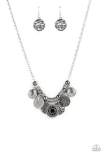 Load image into Gallery viewer, To Coin A Phrase- Black and Silver Necklace- Paparazzi Accessories
