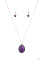 Load image into Gallery viewer, Tranquil Talisman- Purple and Silver Necklace- Paparazzi Accessories