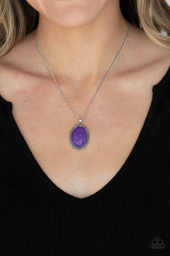 Tranquil Talisman- Purple and Silver Necklace- Paparazzi Accessories