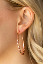Load image into Gallery viewer, Twisted Edge- Copper Earrings- Paparazzi Accessories