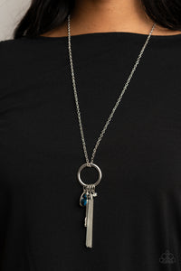Unlock Your Sparkle- Blue and Silver Necklace- Paparazzi Accessories