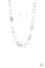 Load image into Gallery viewer, Urban District- White and Silver Necklace- Paparazzi Accessories