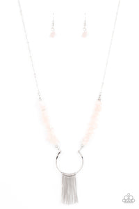 With Your ART and Soul- Pink and Silver Necklace- Paparazzi Accessories