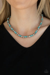 ZEN You Least Expect It- Blue and Silver Necklace- Paparazzi Accessories