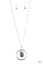 Load image into Gallery viewer, Zion Zen- Purple and Silver Necklace- Paparazzi Accessories