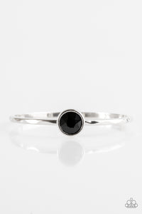 Diamonds For Breakfast- Black and Silver Bracelet- Paparazzi Accessories