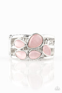 Dreamy Glow- Pink and Silver Ring- Paparazzi Accessories
