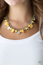 Load image into Gallery viewer, Flirtatiously Florida- Yellow and Silver Necklace- Paparazzi Accessories