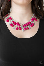 Load image into Gallery viewer, Life Of The FIESTA- Pink and Silver Necklace- Paparazzi Accessories