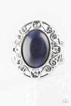 Load image into Gallery viewer, Moonlit Marigold- Blue and Silver Ring- Paparazzi Accessories
