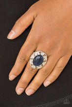 Load image into Gallery viewer, Moonlit Marigold- Blue and Silver Ring- Paparazzi Accessories